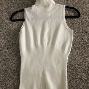 Winter white knit turtleneck sweater